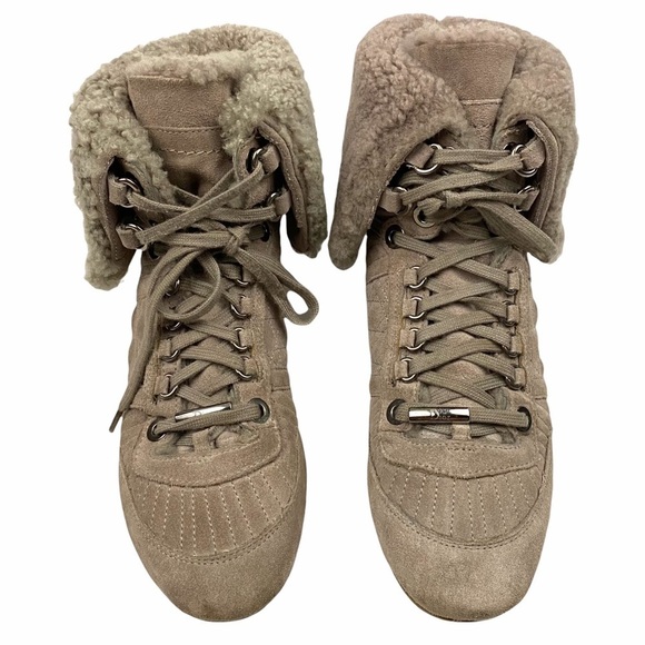 DIOR Shearling lined Cannage Suede boots - Picture 6 of 15